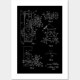 Detecting the Presence of Flame in a Combustion Chamber Vintage Patent Hand Drawing Posters and Art